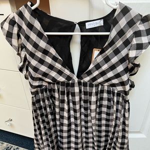 Black and White Plaid Vestique Dress! “The Annie Dress”